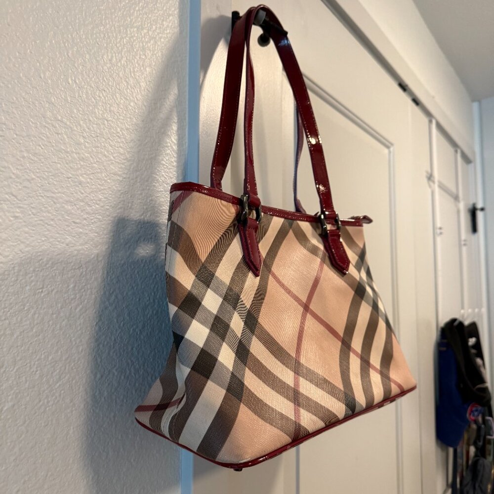 Burberry Nickie Tote Nova‎ Check Coated Canvas Small - Picture 5 of 10